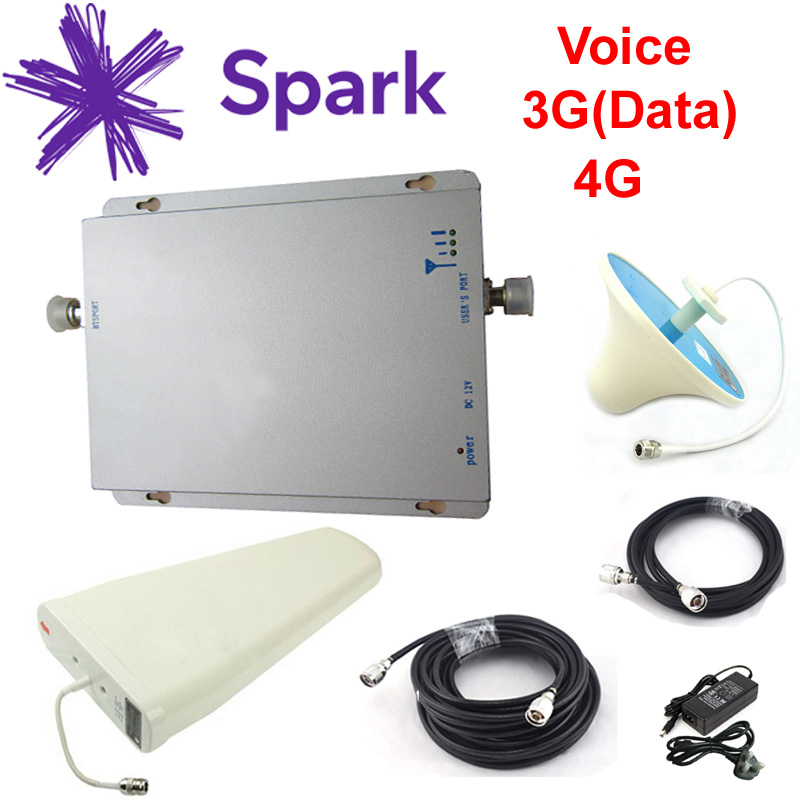 Spark Voice 3G Data and 4G -- 850/1800MHz Dual Band Signal Booster for 500sqm