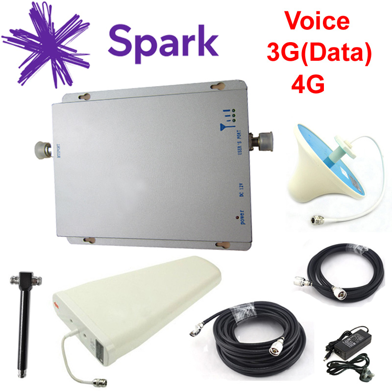 Spark Voice 3G Data and 4G -- 850/1800MHz Dual Band Signal Booster for 1000sqm